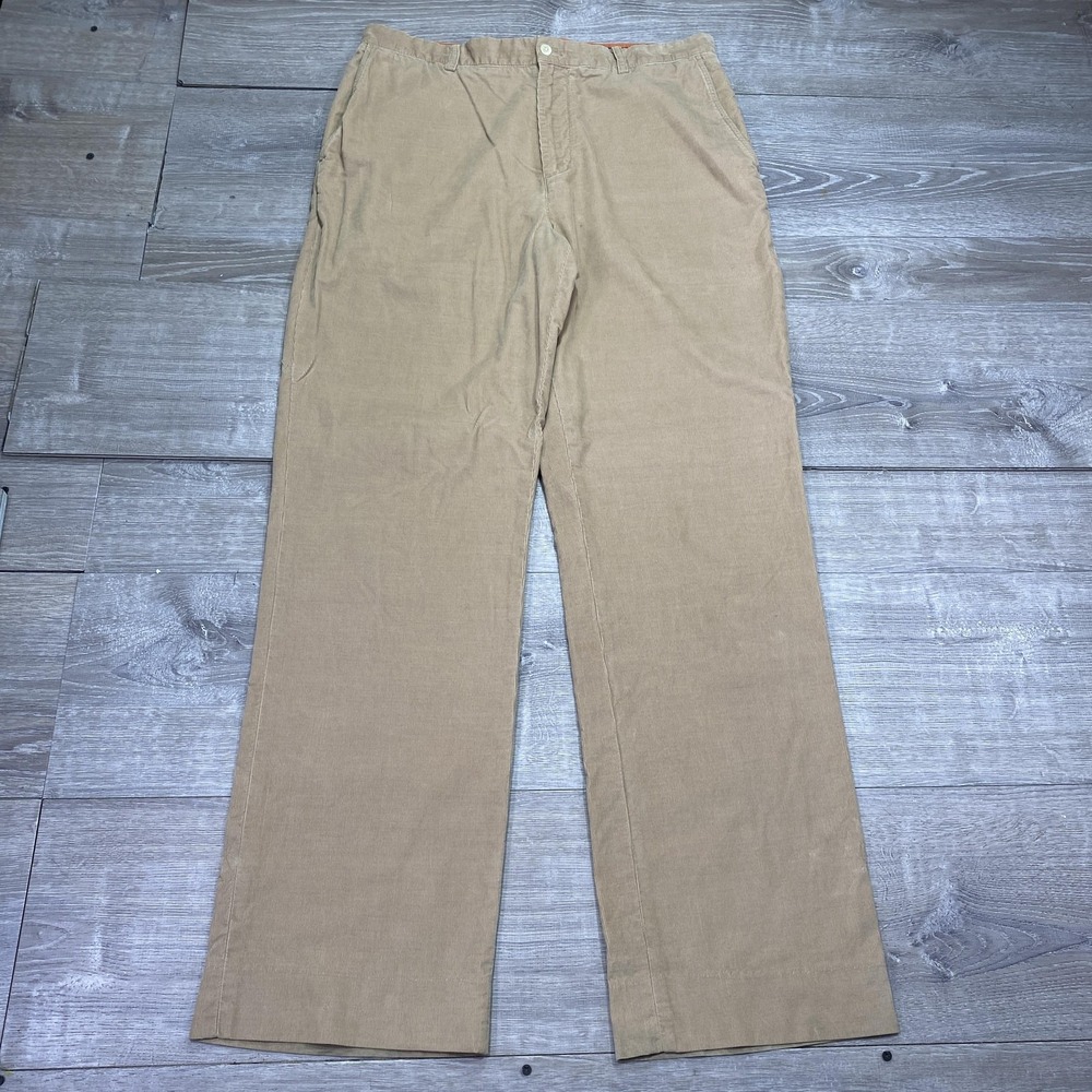 Vineyard Vines Corduroy Pants Mens 36x34 Beige Straight Leg Chino Casual